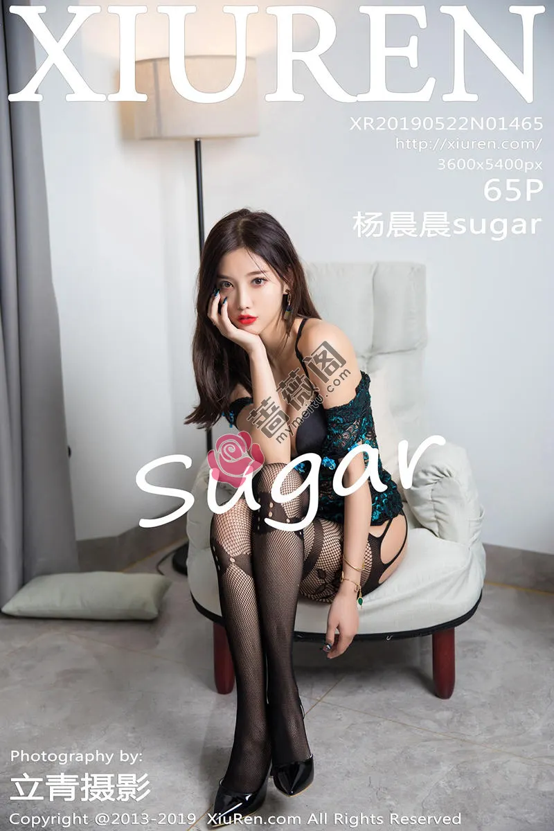 [XiuRen秀人网] No.1465 女神杨晨晨sugar私房缕空内衣配吊带黑丝网袜惹火诱惑写真-蔷薇阁