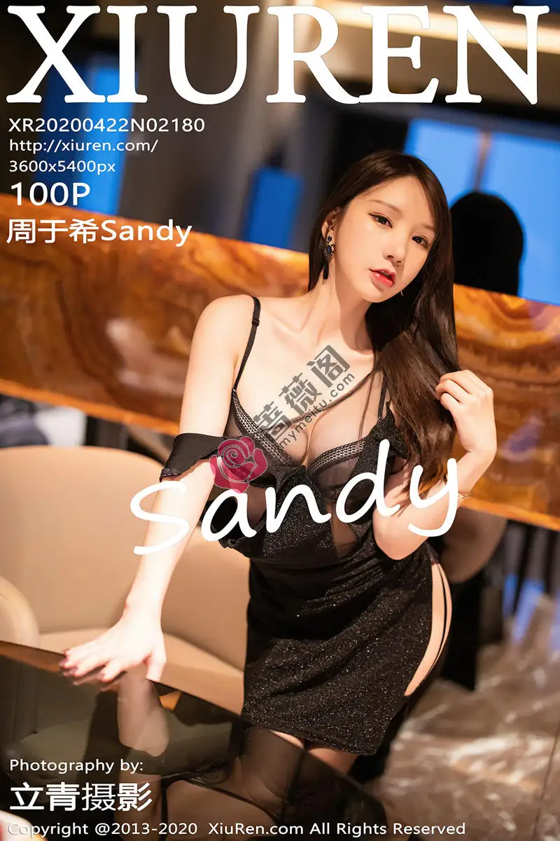 [XiuRen秀人网] No.2180 女神周于希Sandy轻薄吊裙半脱露性感内衣吊带黑丝魅惑写真-蔷薇阁
