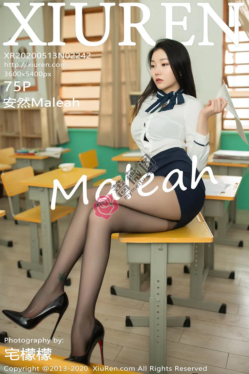 [XiuRen秀人网] No.2242 嫩模安然Maleah偷窥女教师主题蕾丝内衣配无内黑丝魅惑写真 - 蔷薇阁-蔷薇阁