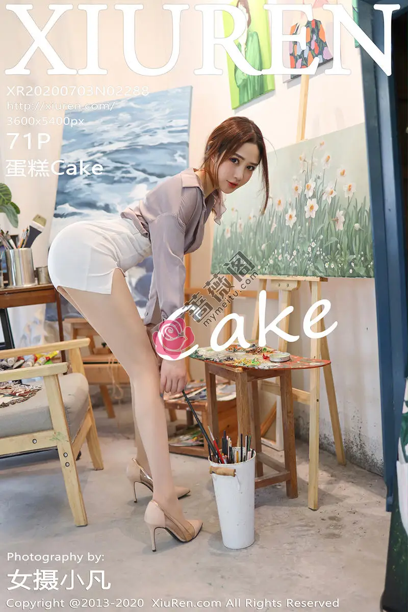 [XiuRen秀人网] No.2288 嫩模蛋糕Cake画室剧情主题性感内衣配开档肉丝裤袜撩人诱惑写真 - 蔷薇阁-蔷薇阁