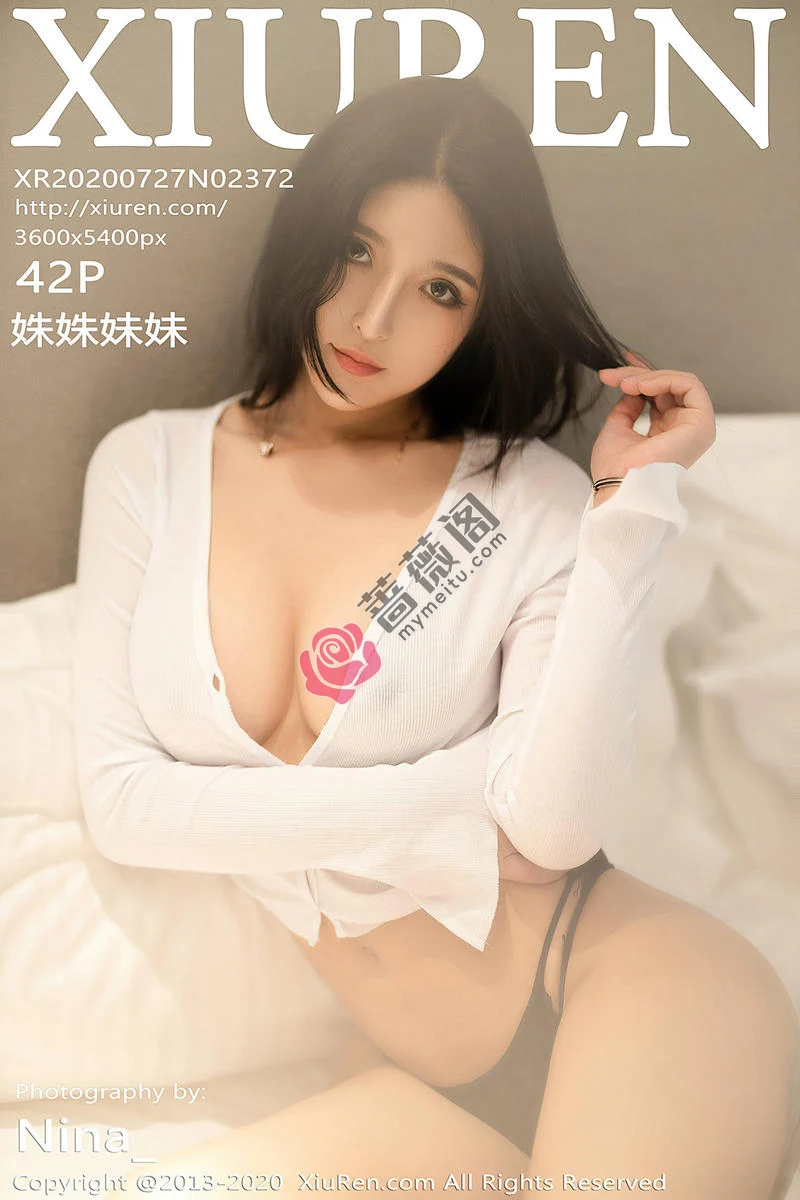 [XiuRen秀人网] No.2372 嫩模蛛蛛妹妹私房性感睡衣配黑色内裤半脱秀火辣身材诱惑写真-蔷薇阁