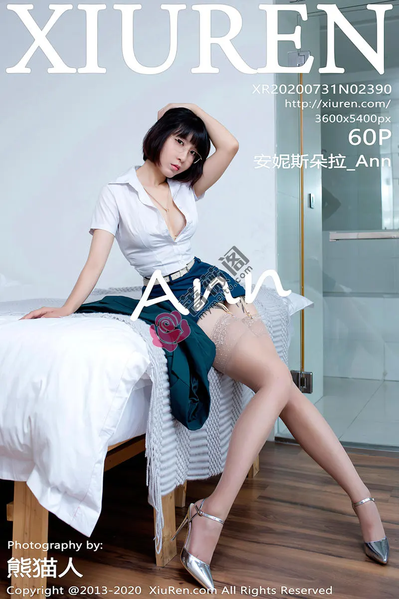 [XiuRen秀人网] No.2390 大美妞安妮斯朵拉_Ann私房蕾丝内衣+黑色漆皮宠物猫撩人诱惑写真 - 蔷薇阁-蔷薇阁