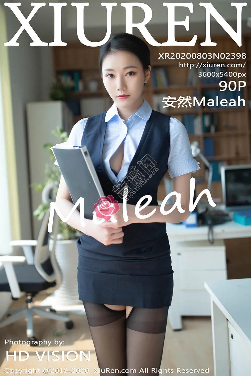 [XiuRen秀人网] No.2398 嫩模安然Maleah办公室秘书主题职业制服半脱秀性感内衣诱惑写真 - 蔷薇阁-蔷薇阁