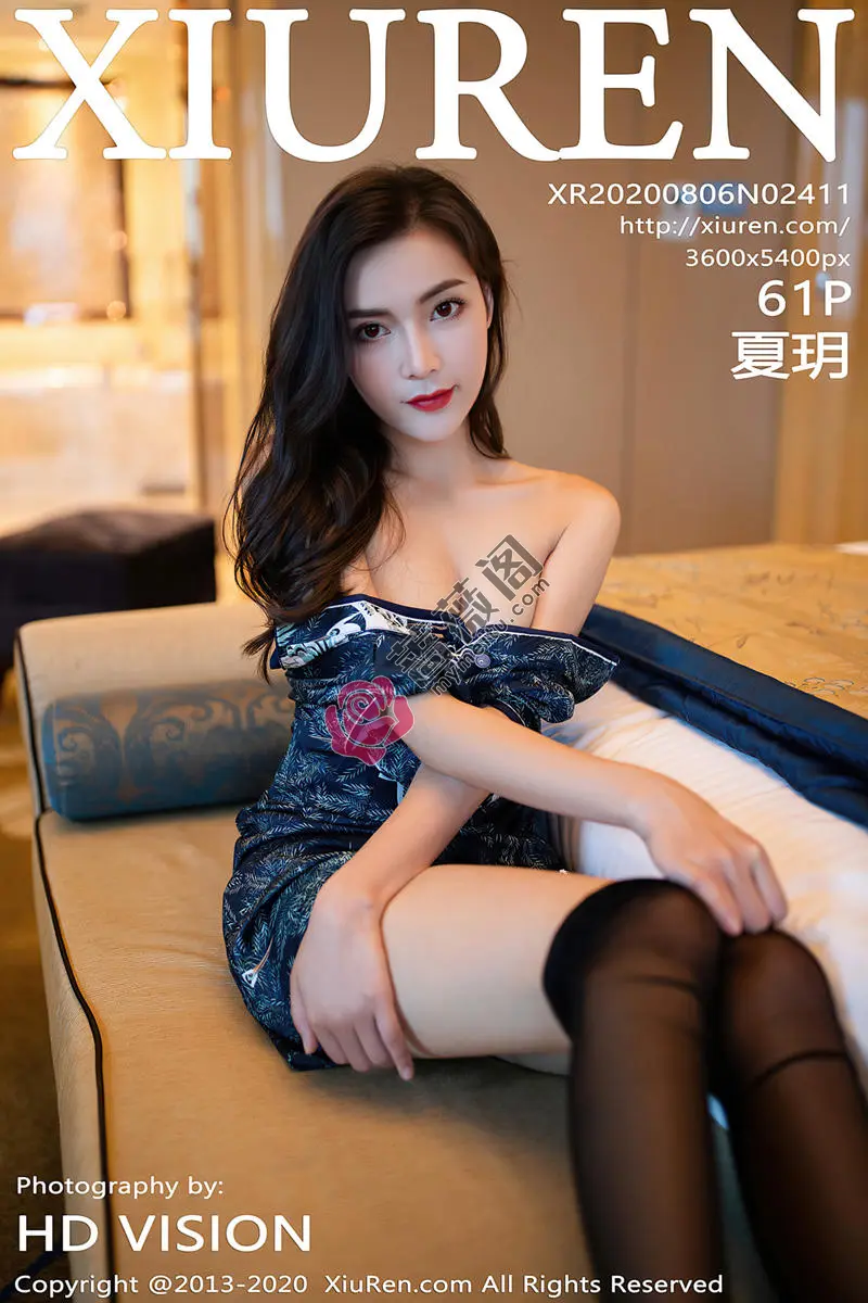 [XiuRen秀人网] No.2411 嫩模夏玥私房古韵旗袍配性感黑丝裤袜秀完美身材诱惑写真-蔷薇阁
