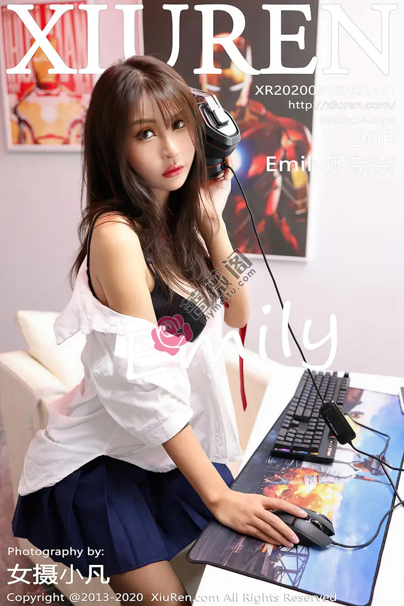 [XiuRen秀人网] No.2461 嫩模Emily顾奈奈不良校花网瘾少女主题开档黑丝裤袜魅惑写真 - 蔷薇阁-蔷薇阁
