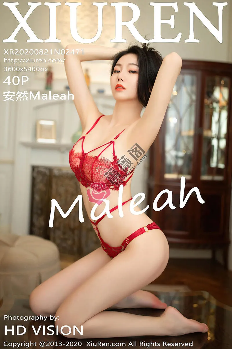 [XiuRen秀人网] No.2471 嫩模安然Maleah私房红色缕空情趣内衣秀惹火身材极致诱惑写真 - 蔷薇阁-蔷薇阁