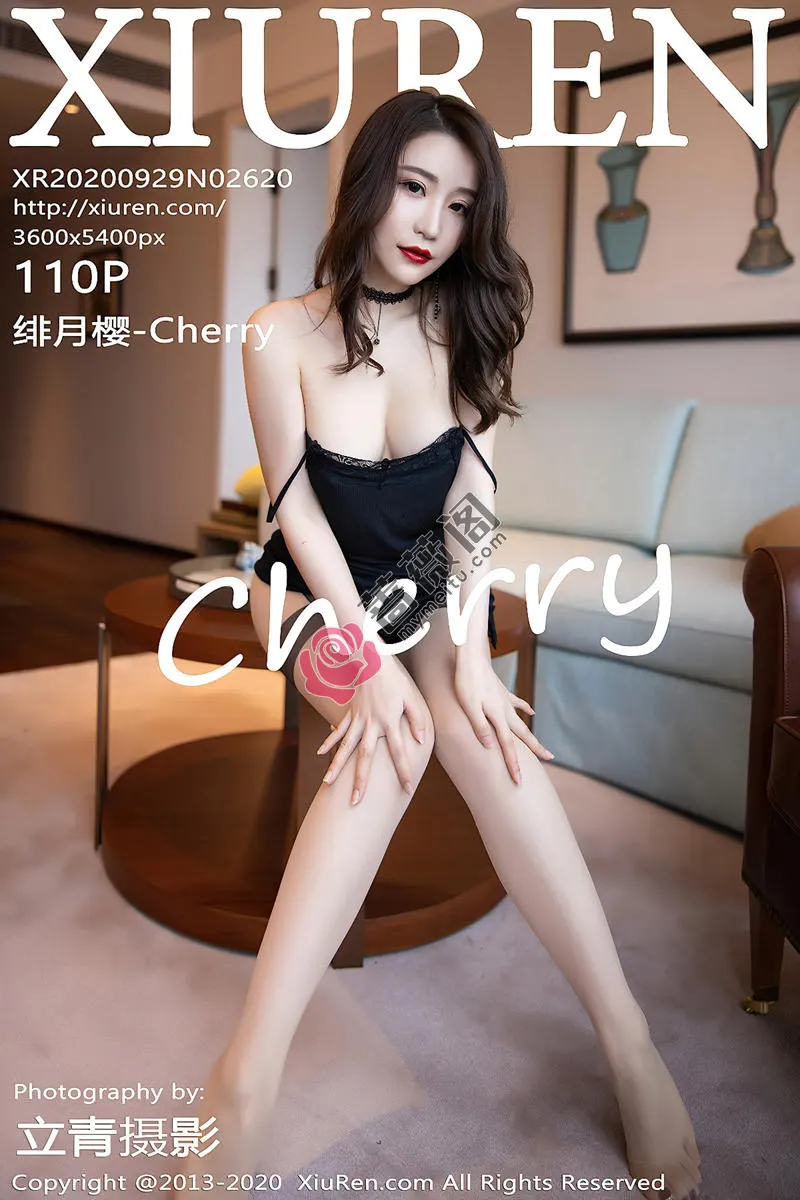 [XiuRen秀人网] No.2620 女神绯月樱-Chery黑色蕾丝吊裙配蕾丝吊袜秀美腿完美诱惑写真-蔷薇阁