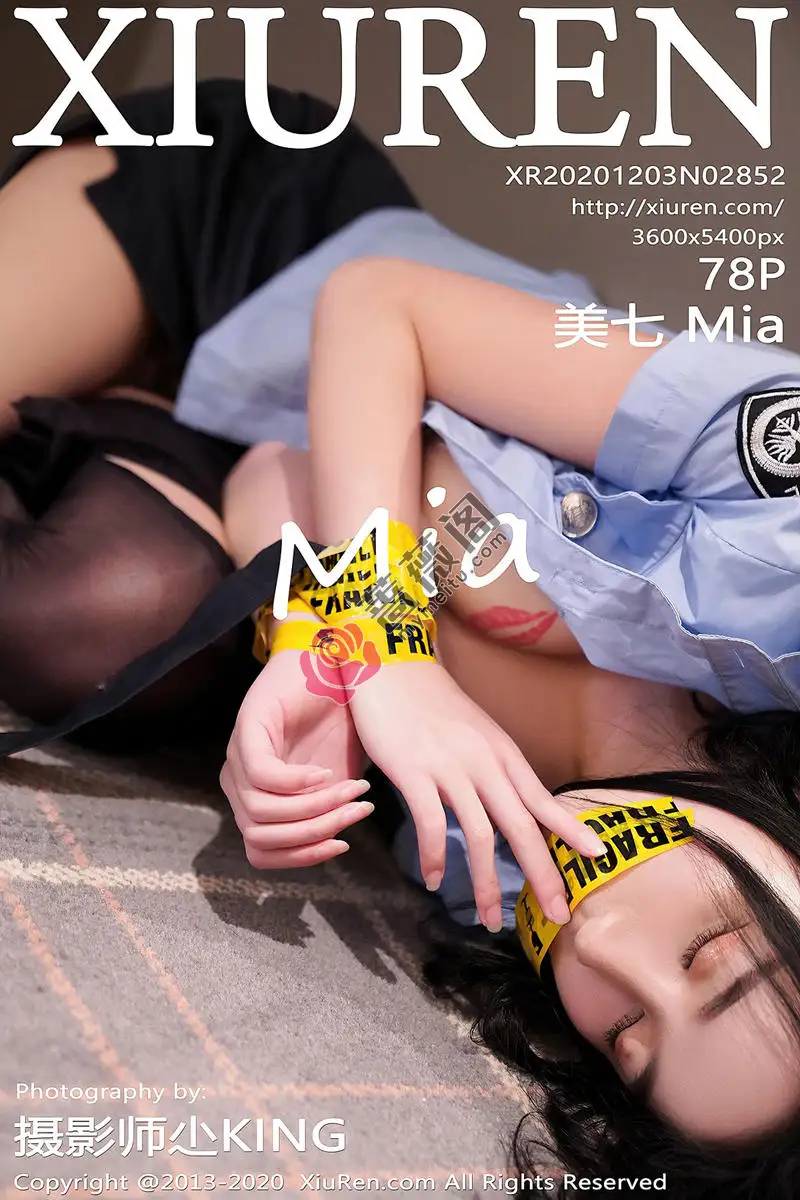 [XiuRen秀人网] No.2852 嫩模美七Mia情趣女警制服主题私房开档黑丝裤袜秀翘臀诱惑写真-蔷薇阁