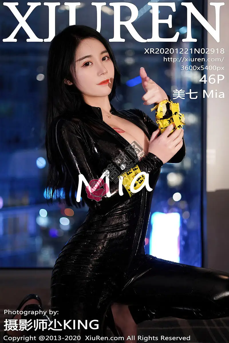 [XiuRen秀人网] No.2918 嫩模美七Mia情趣连体皮衣制服半开露傲人豪乳惹火诱惑写真-蔷薇阁