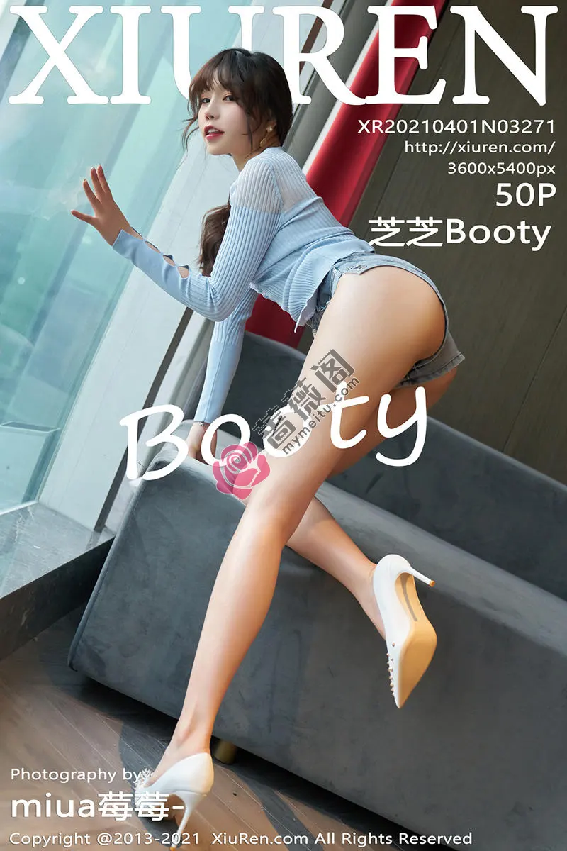 [XiuRen秀人网] NO.3271 女神芝芝Booty私房超短牛仔裤半脱真空露白嫩翘臀诱惑写真 - 蔷薇阁-蔷薇阁