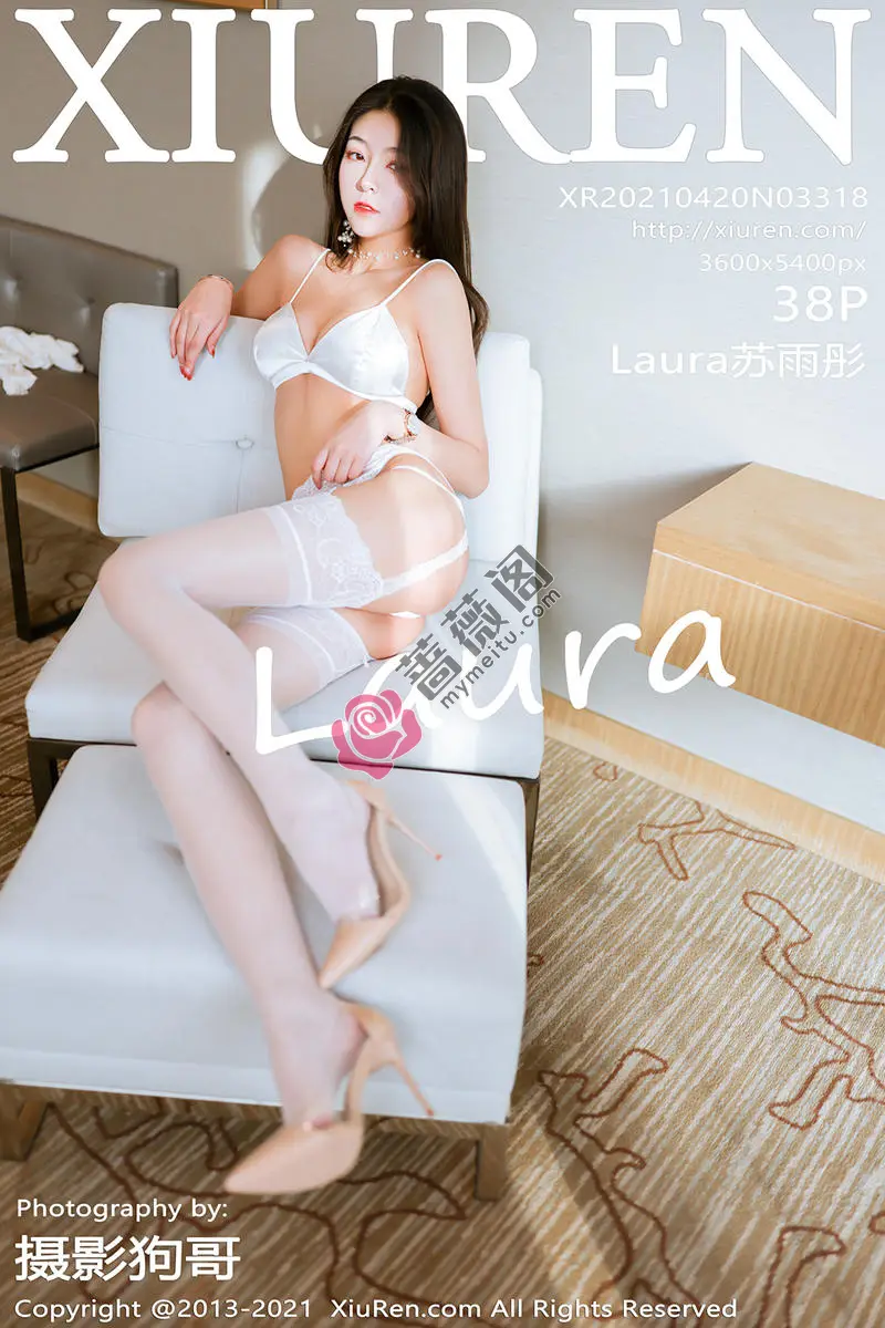 [XiuRen秀人网] NO.3318 嫩模Laura苏雨彤粉色吊裙配蕾丝吊袜半脱秀完美身材诱惑写真 - 蔷薇阁-蔷薇阁
