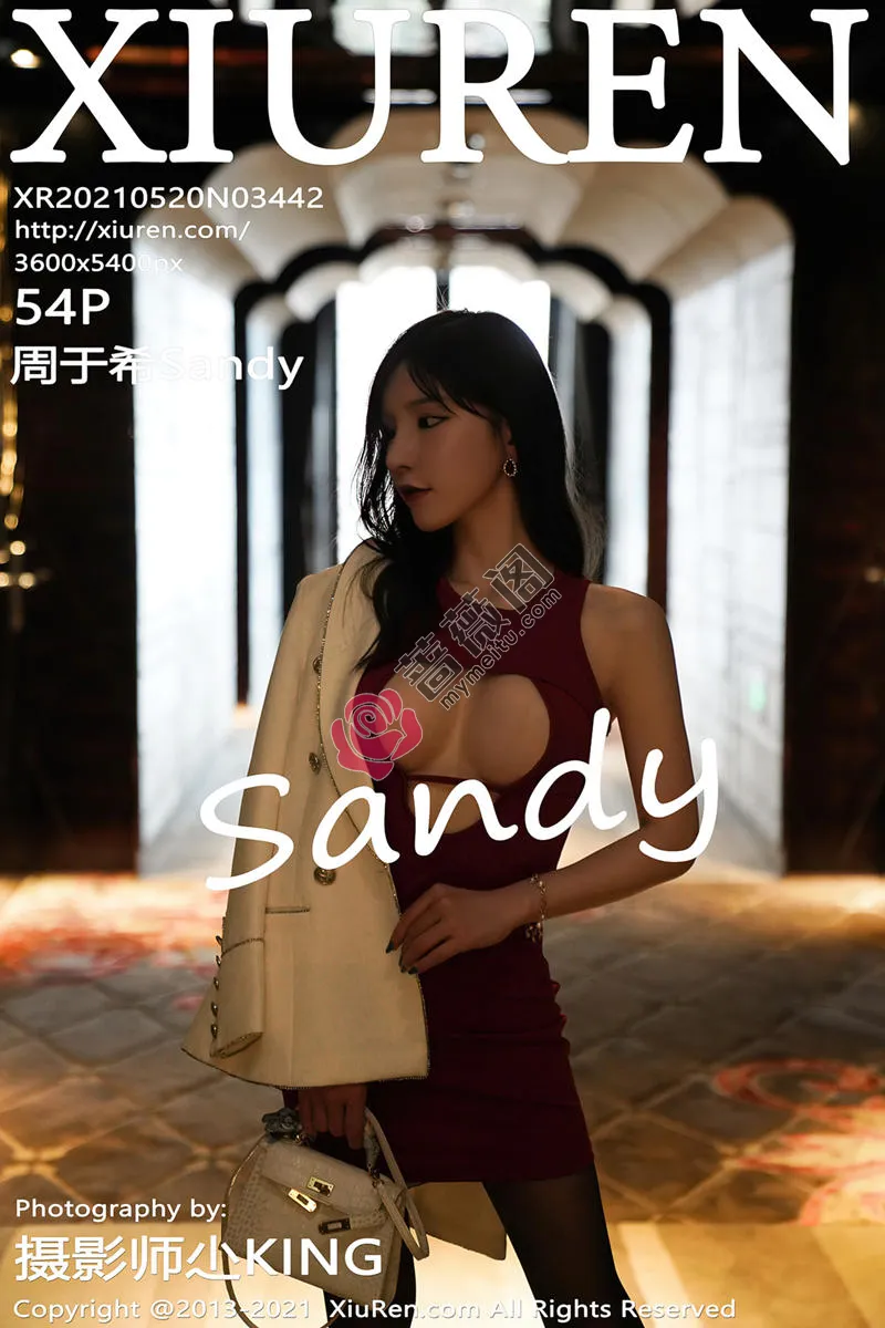 [XiuRen秀人网] NO.3442 女神周于希Sandy私房红色开胸服饰配黑丝裤袜撩人姿势诱惑写真 - 蔷薇阁-蔷薇阁