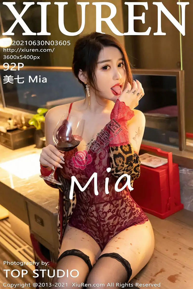 [XiuRen秀人网] NO.3605 模特美七Mia酒店剧情主题半脱露缕空情趣内衣惹火诱惑写真 - 蔷薇阁-蔷薇阁