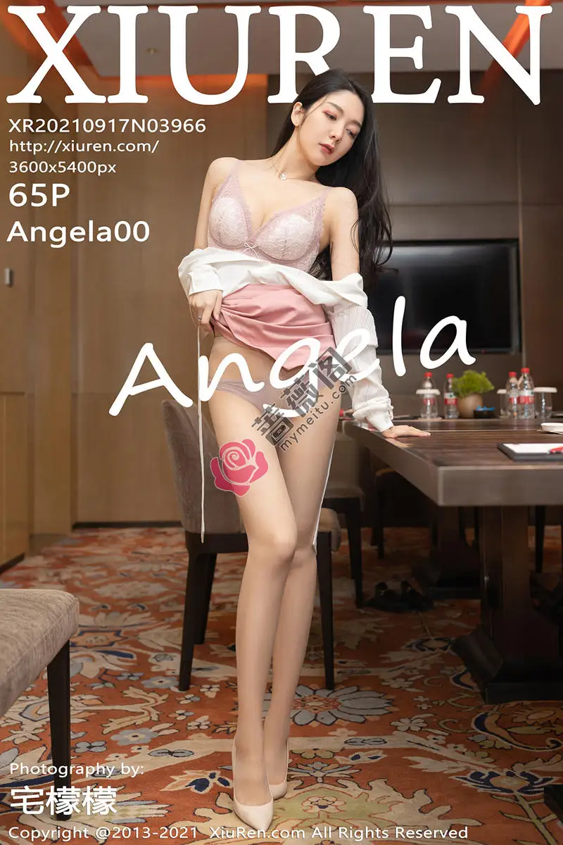 [XiuRen秀人网] NO.3966 女神Angela小热巴前台小姐姐主题蕾丝内衣配肉丝裤袜诱惑写真 - 蔷薇阁-蔷薇阁