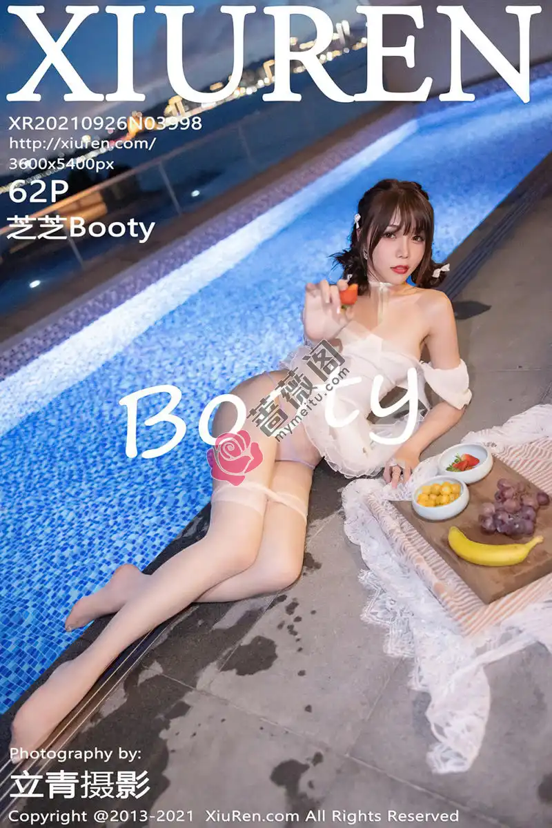 [XiuRen秀人网] NO.3998 女神芝芝Booty深圳旅拍泳池边白色薄纱服饰配开档肉丝诱惑写真 - 蔷薇阁-蔷薇阁