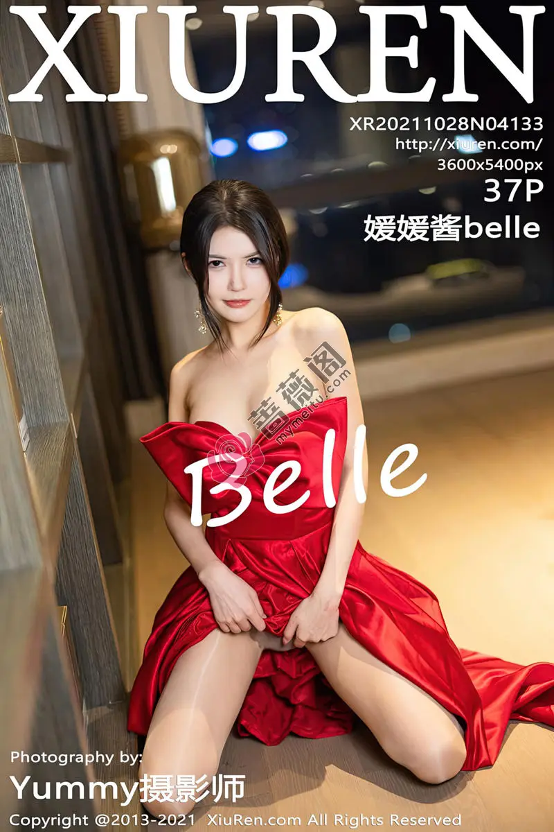 [XiuRen秀人网] NO.4133 模特媛媛酱belle长三角旅拍私房脱猩红礼裙秀丰满身材诱惑写真 - 蔷薇阁-蔷薇阁