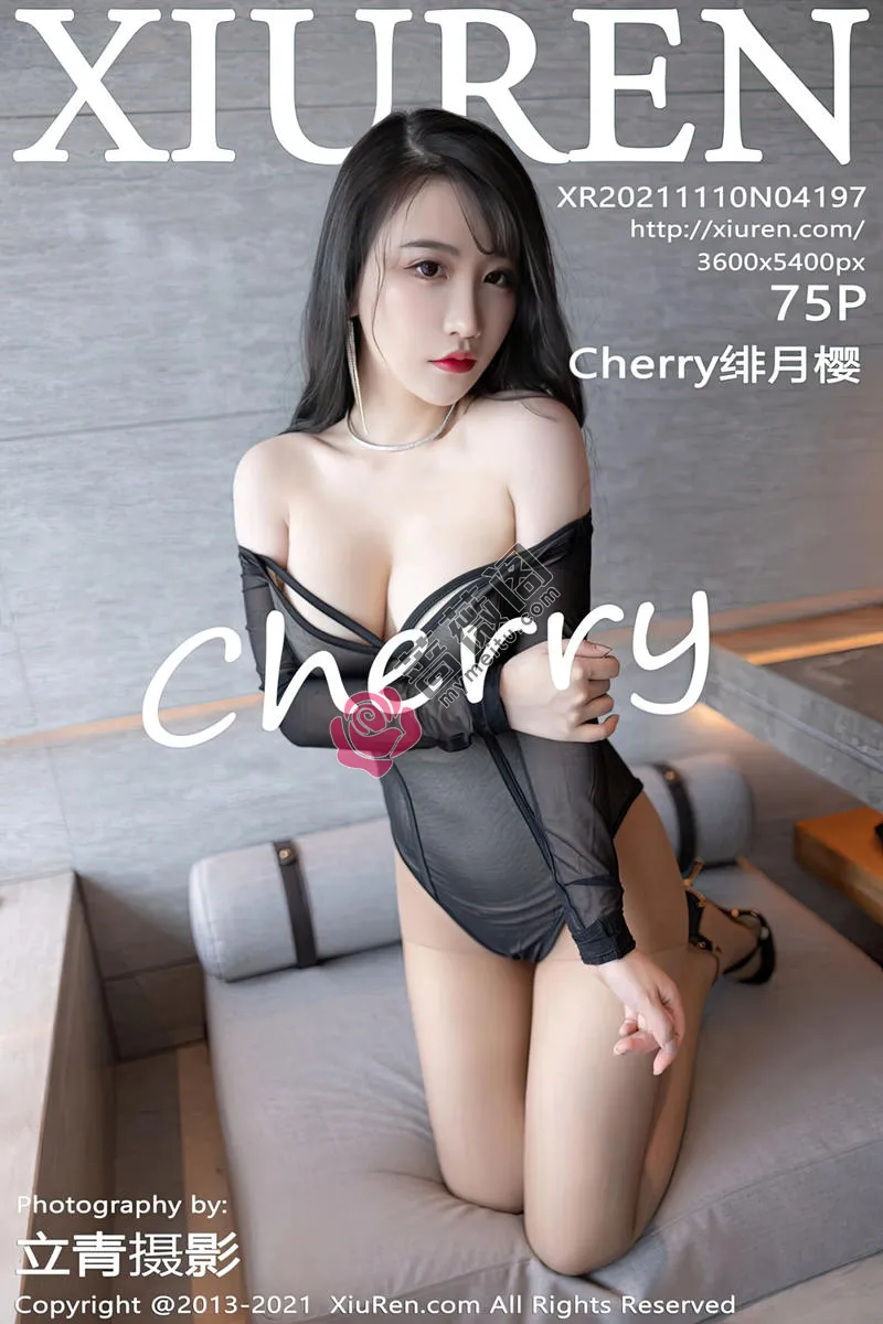 [XiuRen秀人网] NO.4197 女神Cherry绯月樱深圳旅拍私房脱短裙露黑色高叉连体衣诱惑写真-蔷薇阁