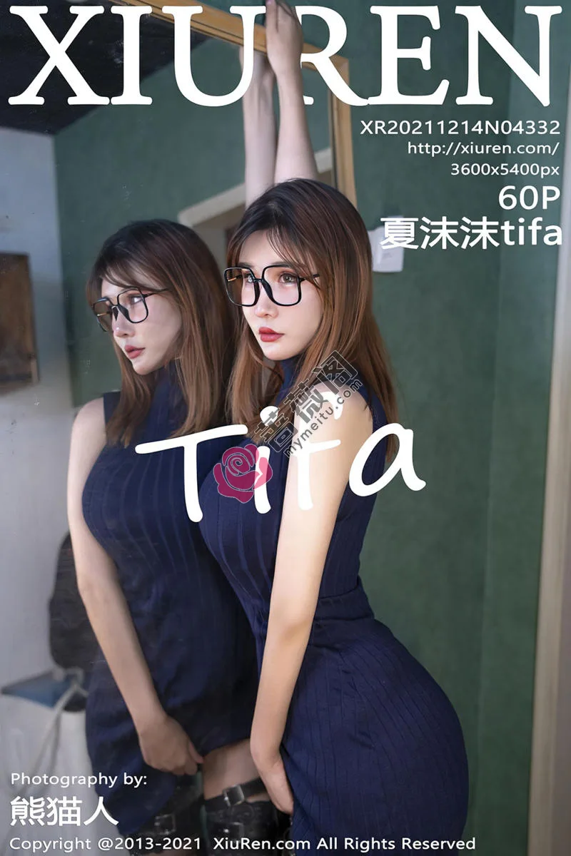 [XiuRen秀人网] NO.4332 模特夏沫沫tifa脱蓝色超短连衣裙露情趣内衣秀豪乳极致诱惑写真-蔷薇阁