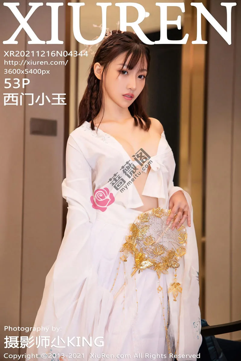 [XiuRen秀人网] NO.4344 模特西门小玉古装服饰主题私房半脱白色长衫秀凹凸身材诱惑写真-蔷薇阁