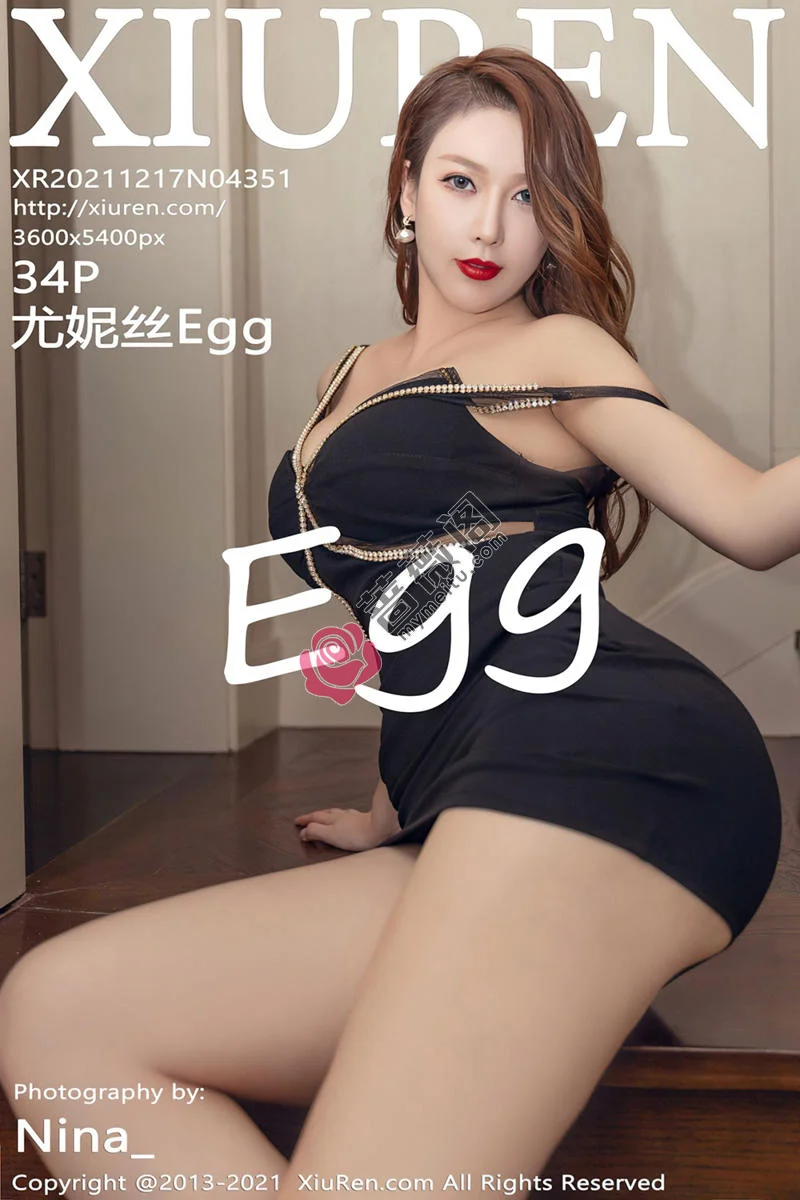 [XiuRen秀人网] NO.4351 女神Egg_尤妮丝私房黑色低胸服饰配情趣内裤秀丰乳肥臀诱惑写真 - 蔷薇阁-蔷薇阁