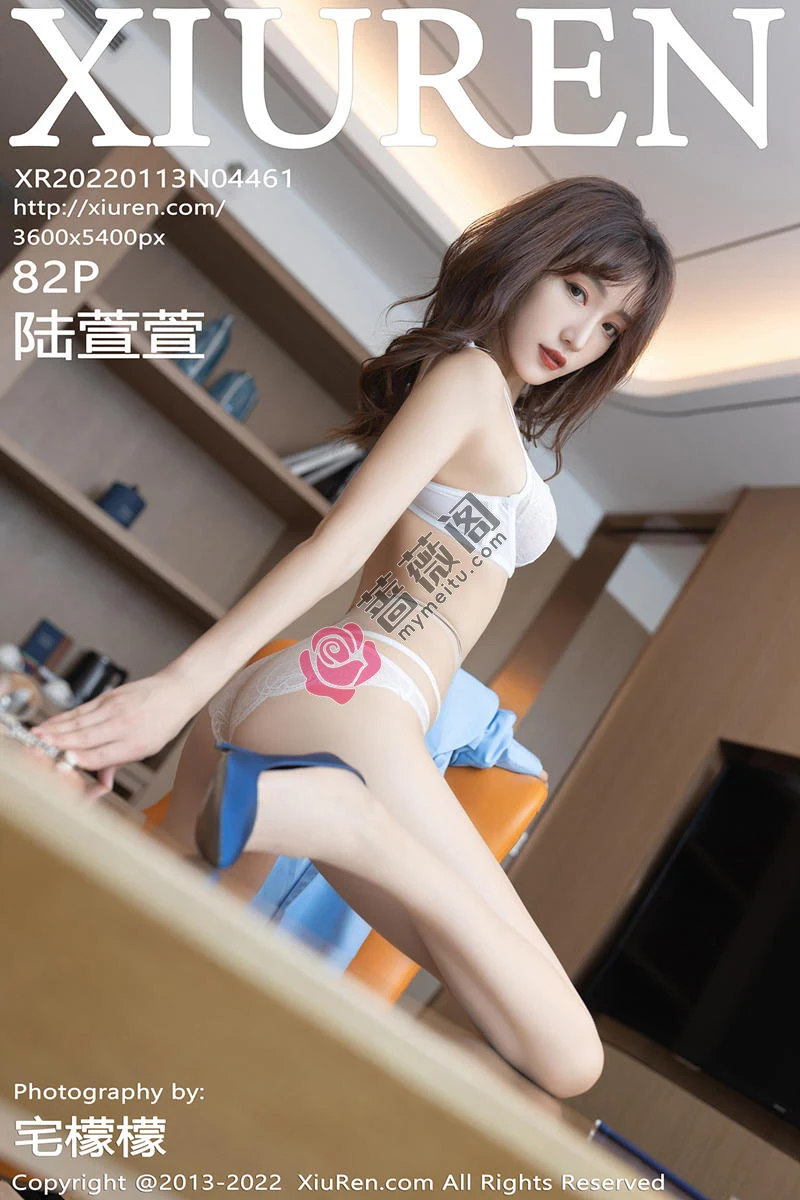 [XiuRen秀人网] No.4461 模特陆萱萱角色扮演主题精致白色蕾丝内衣配肉丝裤袜诱惑写真 - 蔷薇阁-蔷薇阁