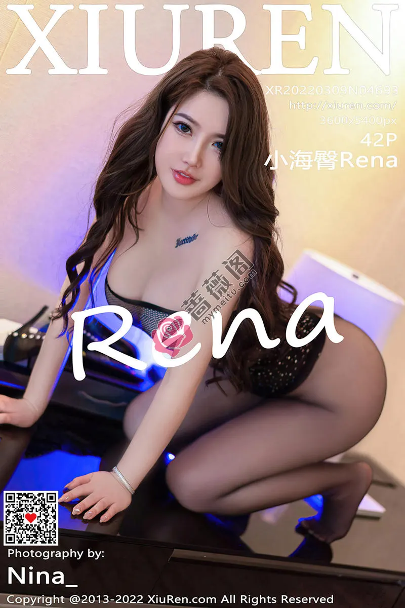 [XiuRen秀人网] No.4693 模特小海臀Rena性感网纱轻透服饰配无内黑丝秀翘臀诱惑写真 - 蔷薇阁-蔷薇阁