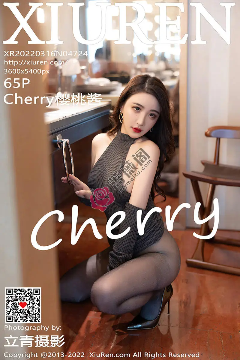 [XiuRen秀人网] No.4724 女神Cherry绯月樱蒙面主题黑色露肩服饰配无内黑丝极致诱惑写真 - 蔷薇阁-蔷薇阁