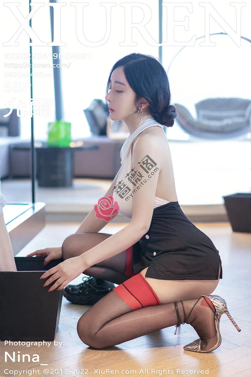 [XiuRen秀人网] No.4891 模特允爾按摩技师装扮白色上衣配黑色短裙秀丰满身材诱惑写真 - 蔷薇阁-蔷薇阁