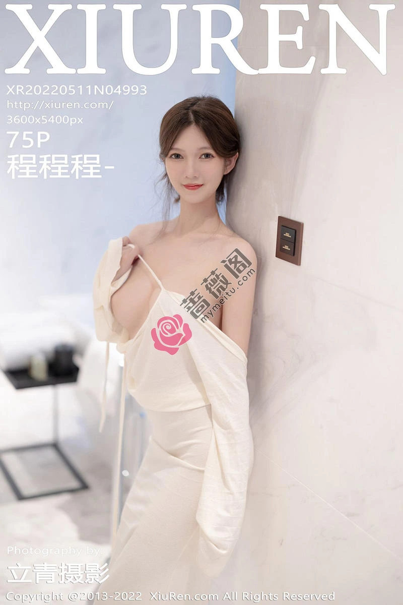 [XiuRen秀人网] No.4993 模特程程程厦门旅拍简约白色轻透连衣长裙配超薄肉丝诱惑写真 - 蔷薇阁-蔷薇阁