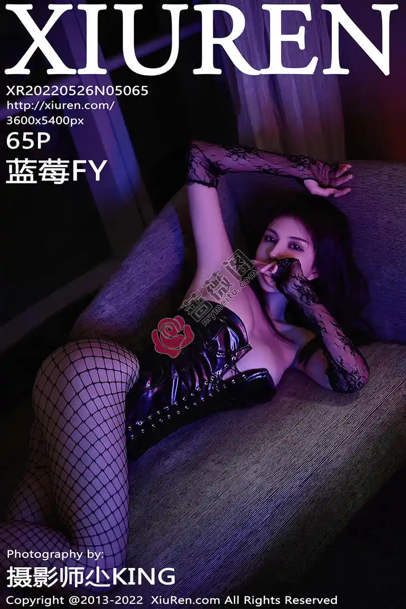 [XiuRen秀人网] No.5065 模特蓝莓FY私房暗色灯光下低胸连体衣配黑丝渔网撩人诱惑写真-蔷薇阁