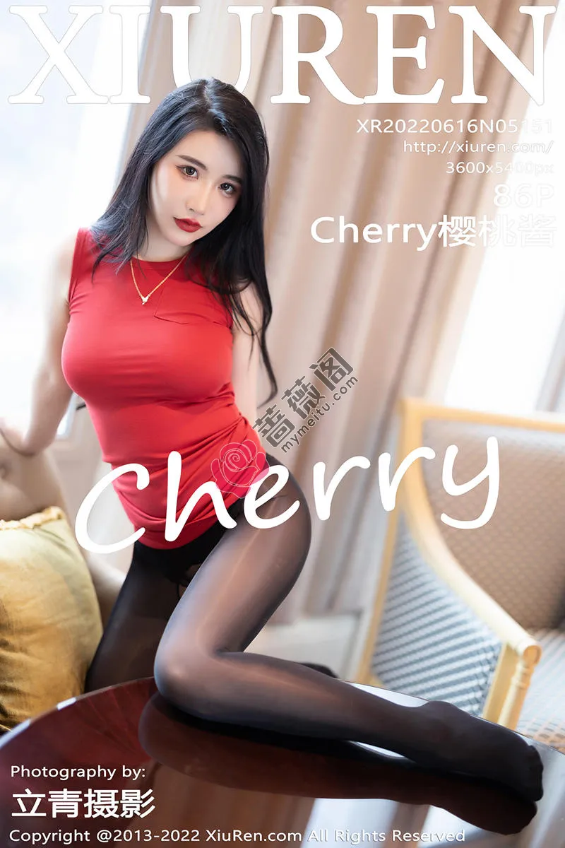 [XiuRen秀人网] No.5151 女神Cherry绯月樱厦门旅拍红色收身衣配开档黑丝撩人诱惑写真-蔷薇阁