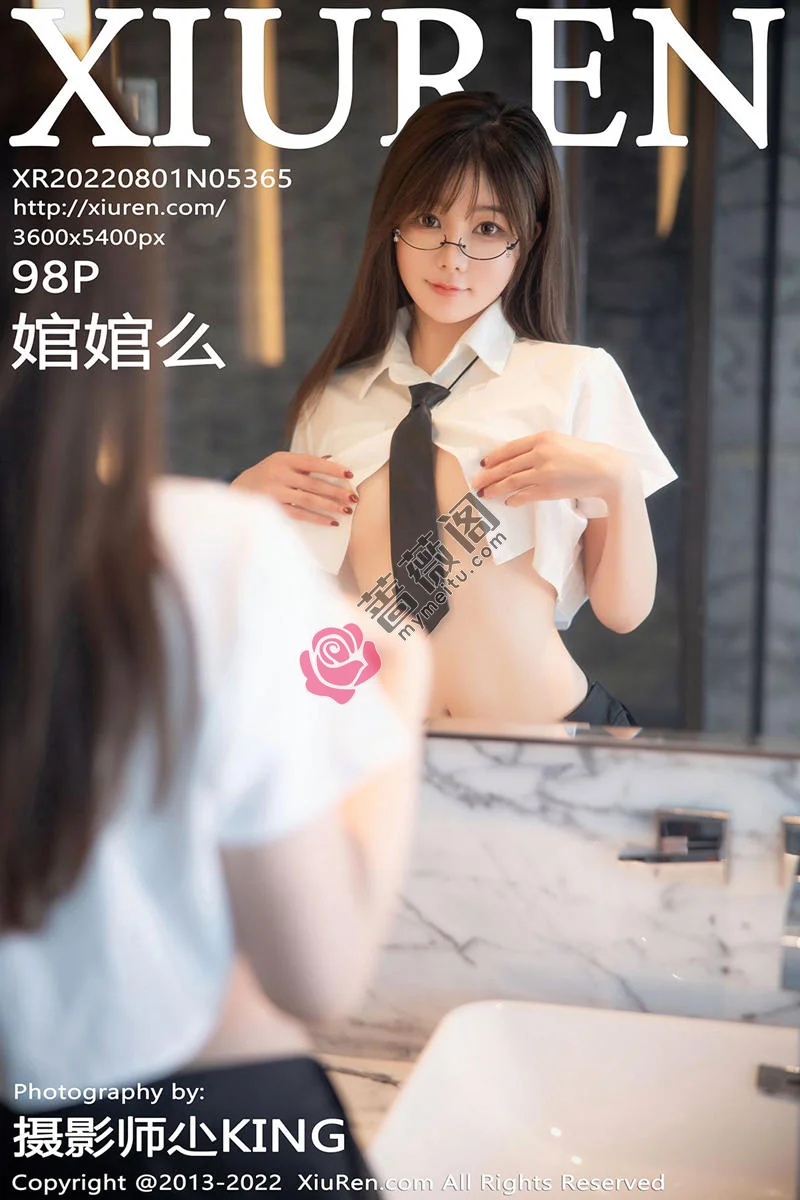 [XiuRen秀人网] No.5365 模特婠婠么性感学妹制服白色短T配黑短裙秀曼妙身姿诱惑写真 - 蔷薇阁-蔷薇阁