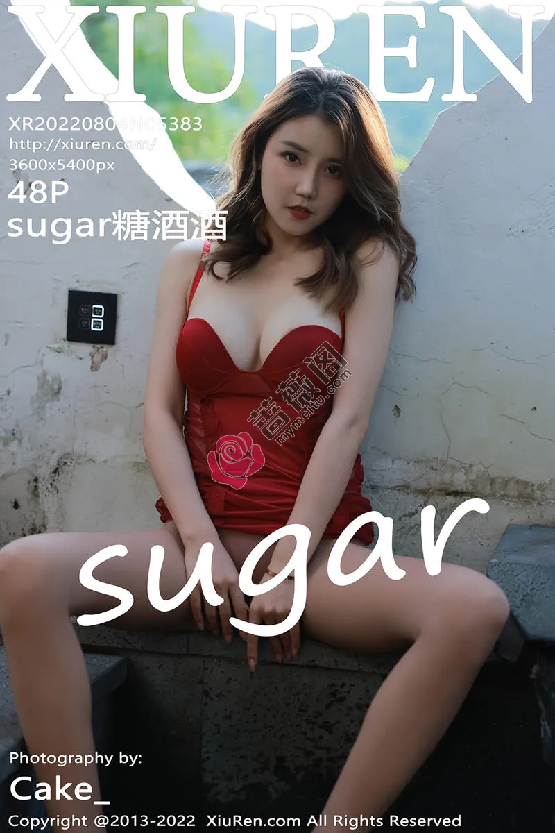 [XiuRen秀人网] No.5383 模特Sugar糖酒酒澳门旅拍泳池性感红色轻透内衣迷人诱惑写真-蔷薇阁
