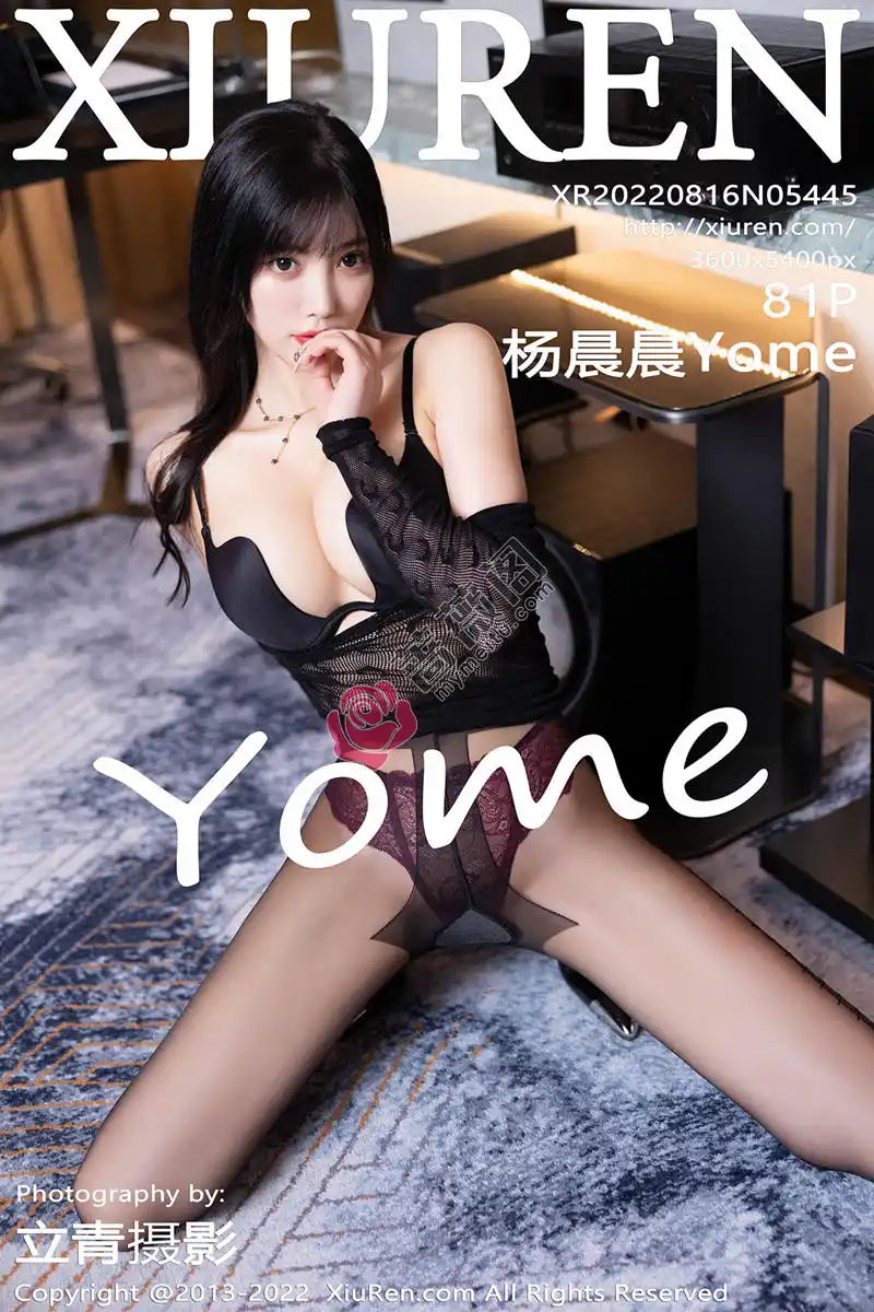 [XiuRen秀人网] No.5445 女神杨晨晨Yome黑色网纱连衣裙露性感黑色内衣迷人诱惑写真 - 蔷薇阁-蔷薇阁