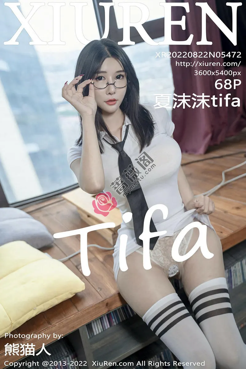 [XiuRen秀人网] No.5472 模特夏沫沫tifa私房半脱露性感蕾丝内衣配超薄肉丝撩人诱惑写真 - 蔷薇阁-蔷薇阁