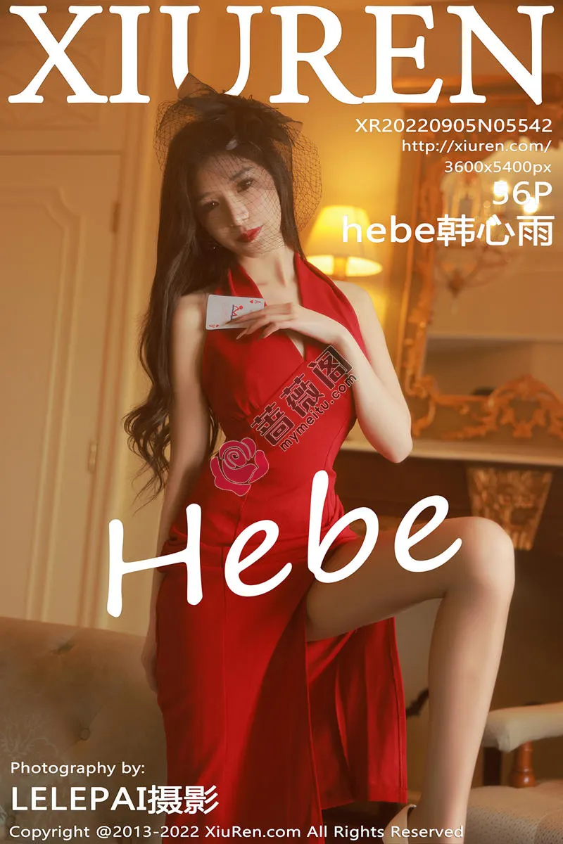 [XiuRen秀人网] No.5542 模特hebe韩心雨澳门旅拍性感红色长裙配超薄黑丝迷人诱惑写真-蔷薇阁