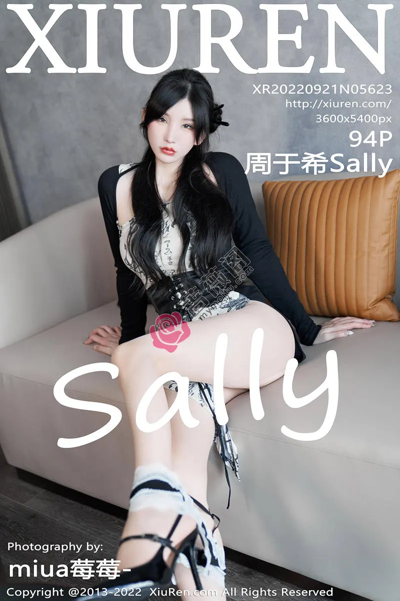 [XiuRen秀人网] No.5623 女神周于希Sally性感拼色连衣裙配超薄开档肉丝绝美诱惑写真 - 蔷薇阁-蔷薇阁