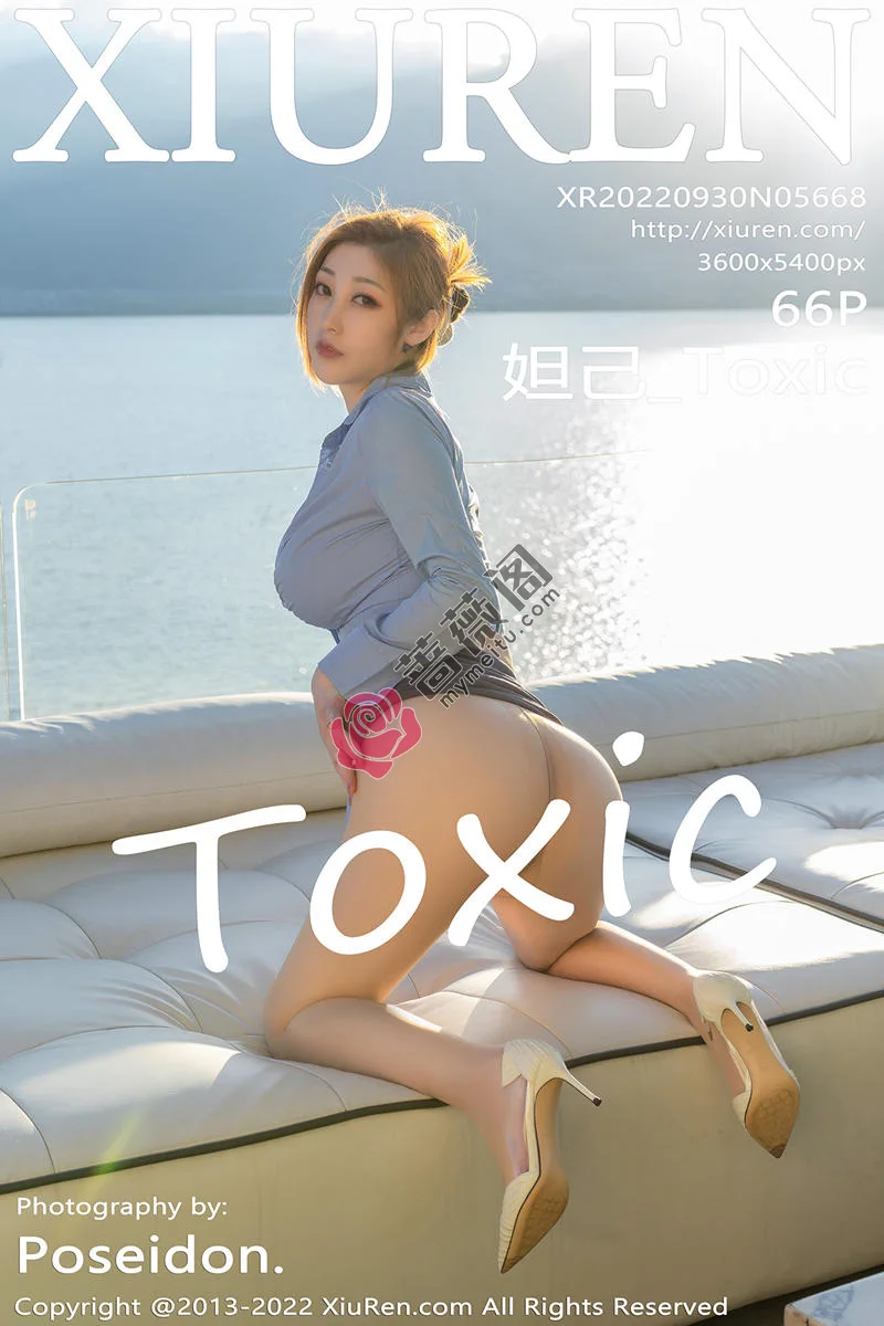 [XiuRen秀人网] No.5668 女神妲己_Toxic蓝色上衣配黑短裙露超薄无内肉丝惹火诱惑写真 - 蔷薇阁-蔷薇阁