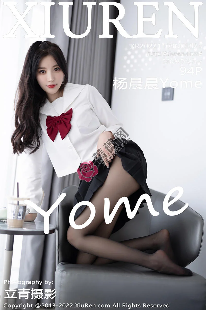 [XiuRen秀人网] No.5823 女神杨晨晨Yome性感白T配黑色短裙露黑色内衣迷人诱惑写真 - 蔷薇阁-蔷薇阁