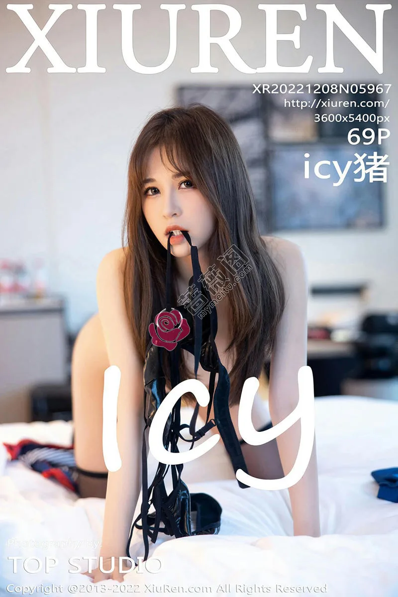 [XiuRen秀人网] No.5967 模特icy猪白色上衣配蓝短裙露黑色内衣秀魔鬼身材迷人诱惑写真 - 蔷薇阁-蔷薇阁