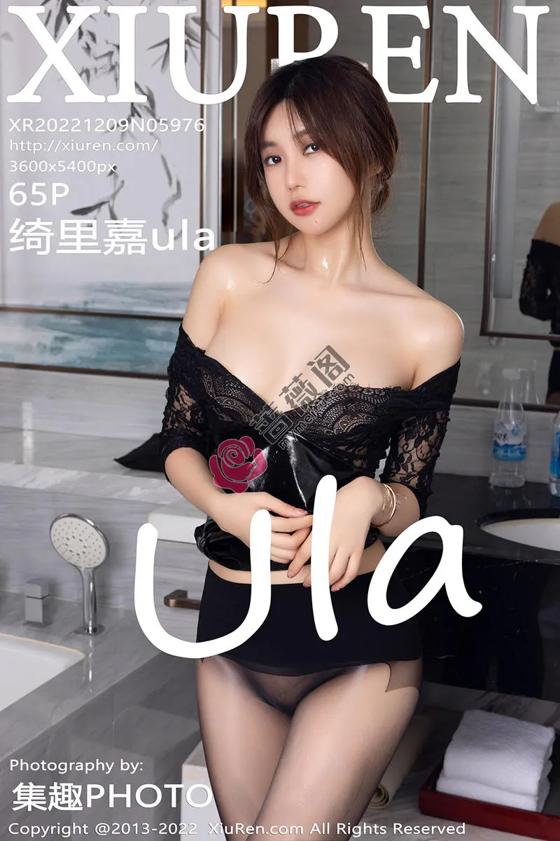 [XiuRen秀人网] No.5976 女神绮里嘉ula性感黑色蕾丝连衣短裙配超薄黑丝极致魅惑写真 - 蔷薇阁-蔷薇阁