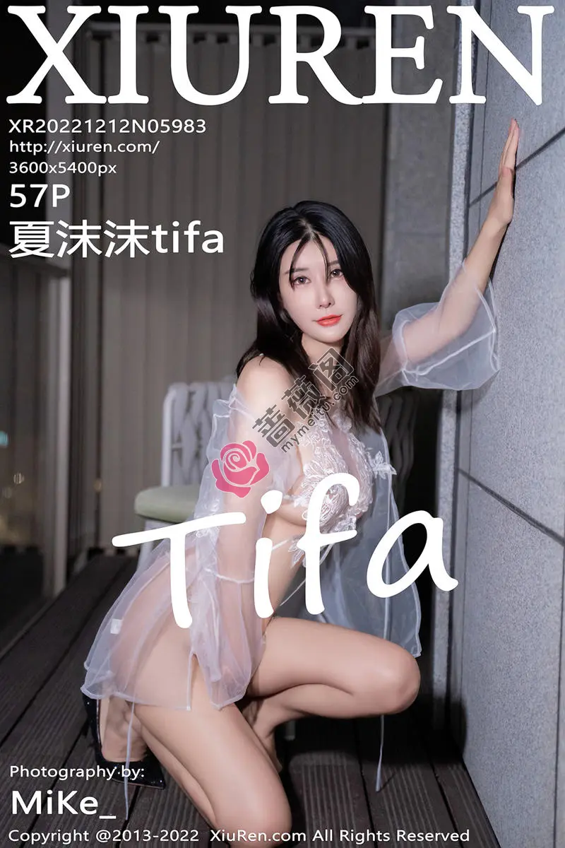 [XiuRen秀人网] No.5983 模特夏沫沫tifa性感白色轻透薄纱配丁字裤秀火辣身材诱惑写真 - 蔷薇阁-蔷薇阁