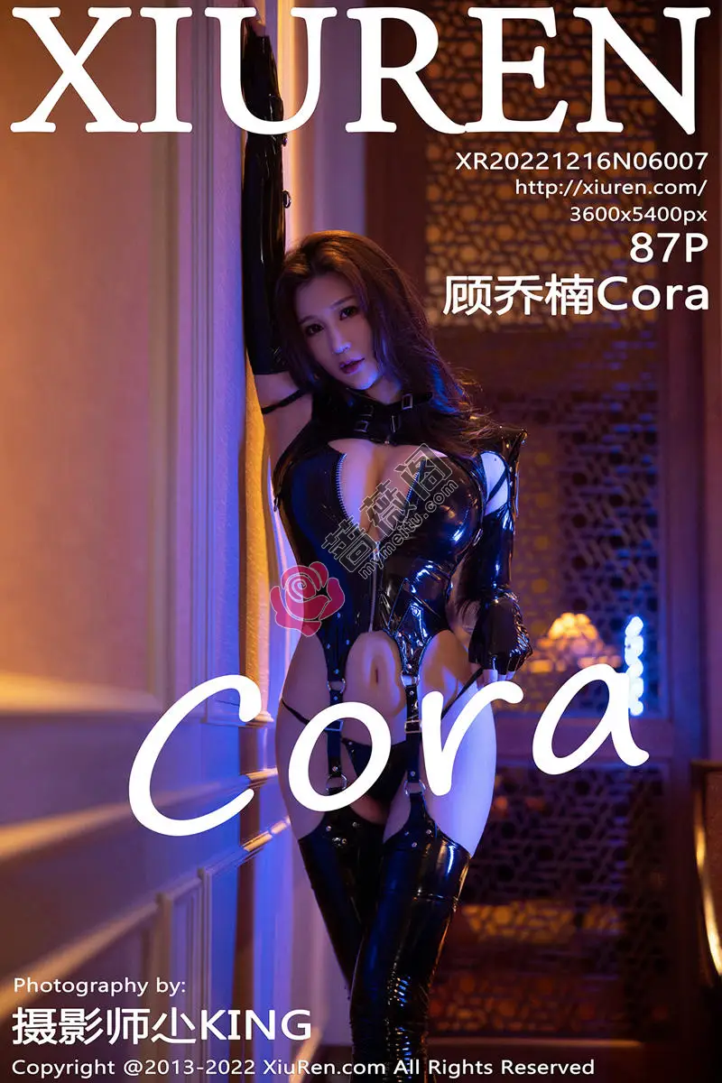 [XiuRen秀人网] No.6007 模特顾乔楠Cora性感黑色皮质服配长筒皮靴秀完美身材诱惑写真 - 蔷薇阁-蔷薇阁