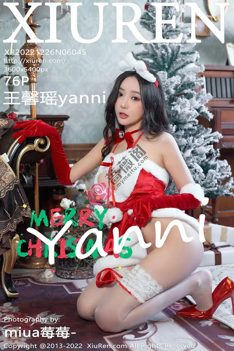 [XiuRen秀人网] No.6045 女神王馨瑶yanni性感红色圣诞装服配白丝袜秀完美身材诱惑写真 - 蔷薇阁-蔷薇阁