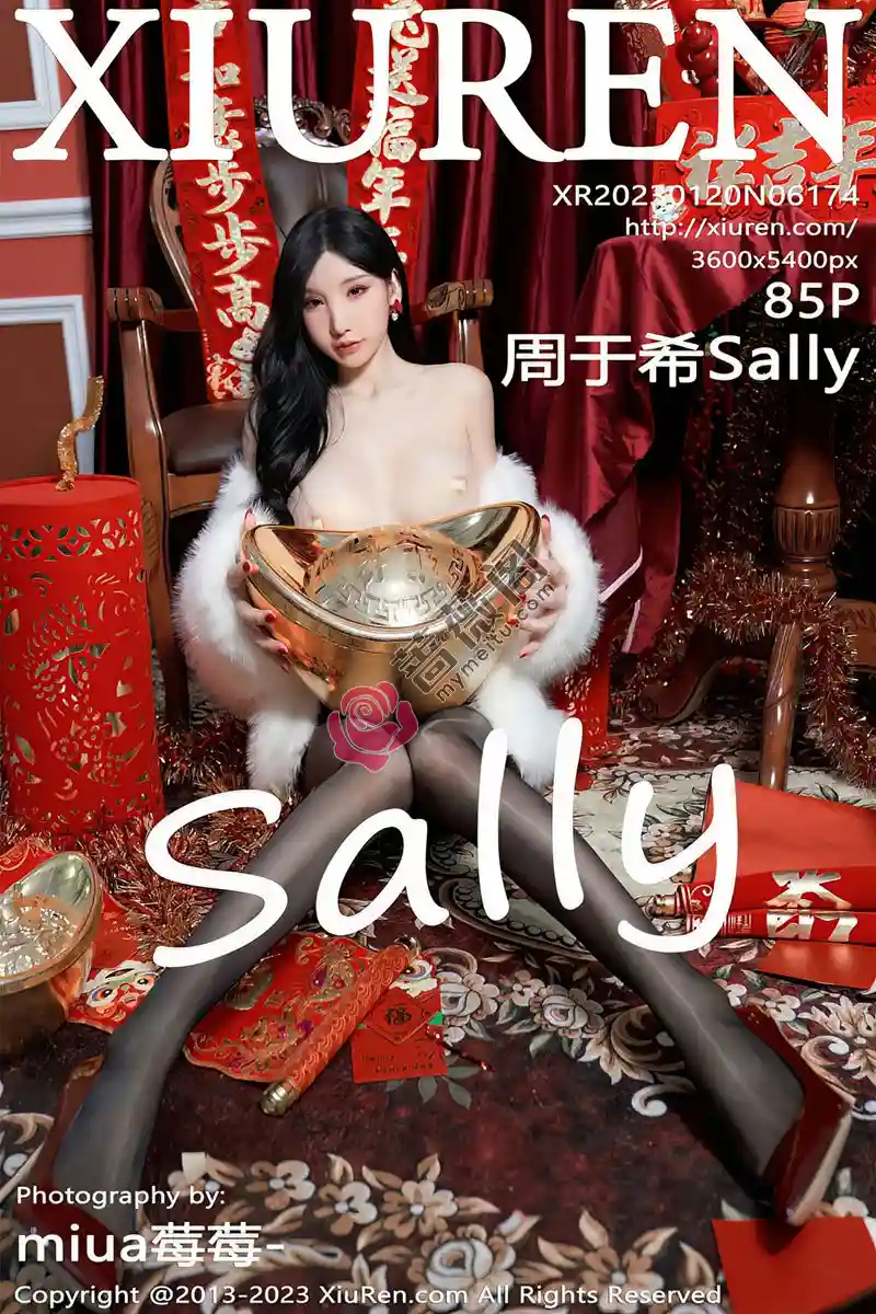 [XiuRen秀人网] No.6174 女神周于希Sally新春主题低胸服饰配超薄黑丝秀完美身材诱惑写真-蔷薇阁