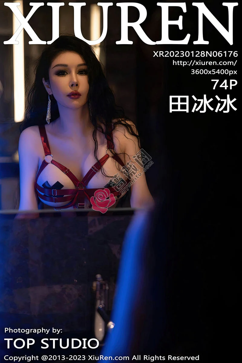 [XiuRen秀人网] No.6176 模特田冰冰私房红色带子情趣服饰露傲人豪乳遮点极致诱惑写真-蔷薇阁