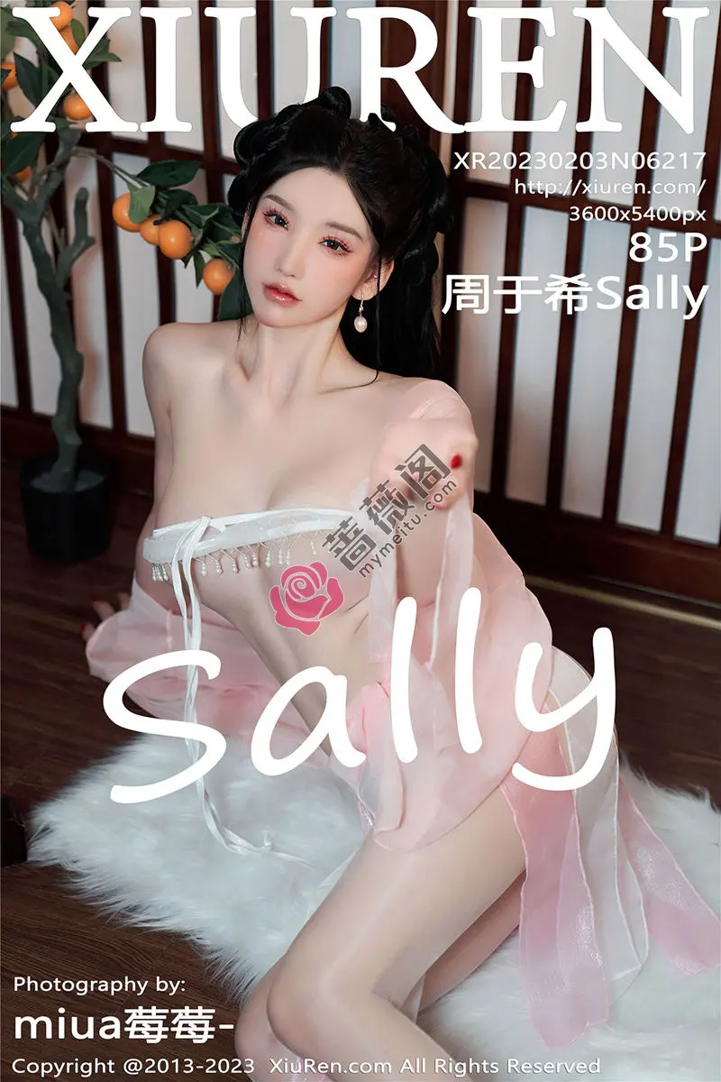 [XiuRen秀人网] No.6217 女神周于希Sally性感粉色古装服饰配超薄无内肉丝惹火诱惑写真-蔷薇阁