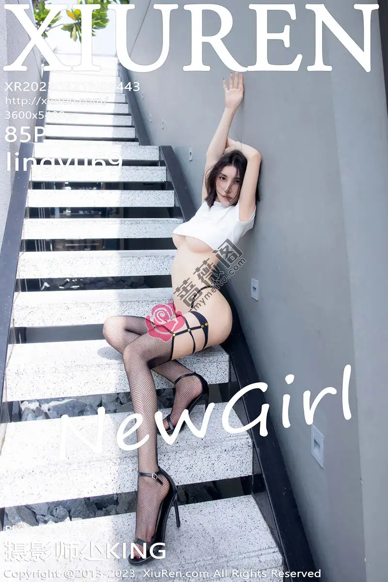 [XiuRen秀人网] No.6443 新人模特Lingyu69白色短款衣配黑短裤半脱秀惹火身材诱惑写真 - 蔷薇阁-蔷薇阁