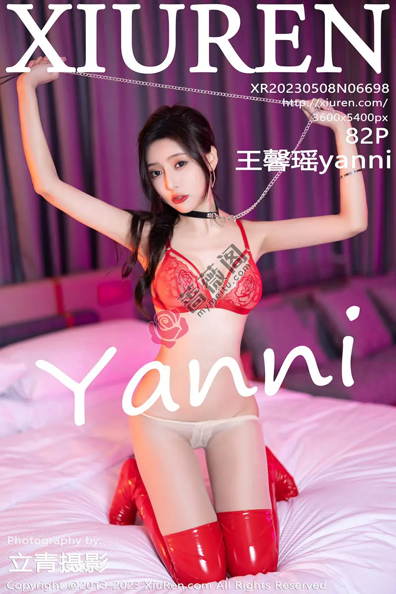 [XiuRen秀人网] No.6698 女神王馨瑶yanni红色皮质高叉连体衣半露红色蕾丝内衣诱惑写真 - 蔷薇阁-蔷薇阁
