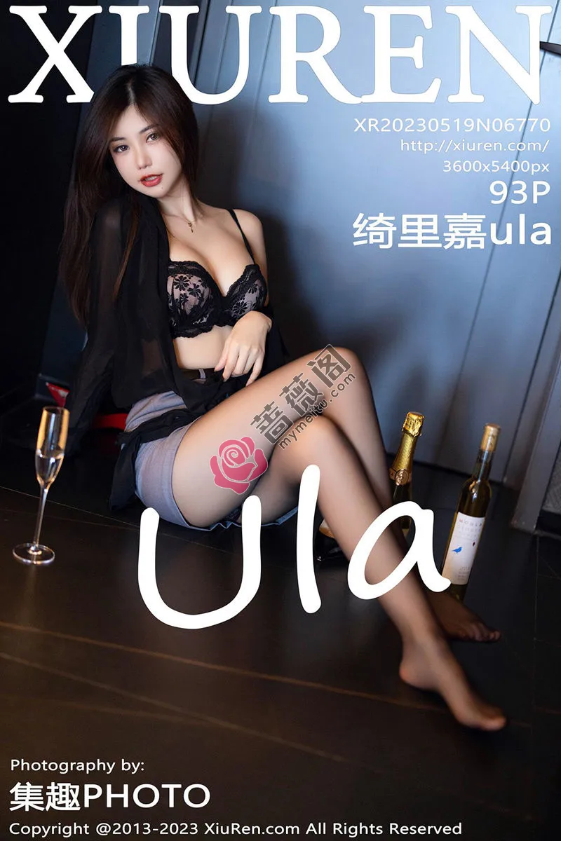 [XiuRen秀人网] No.6770 女神绮里嘉ula黑色上衣配灰色短裙露黑色蕾丝内衣完美诱惑写真 - 蔷薇阁-蔷薇阁